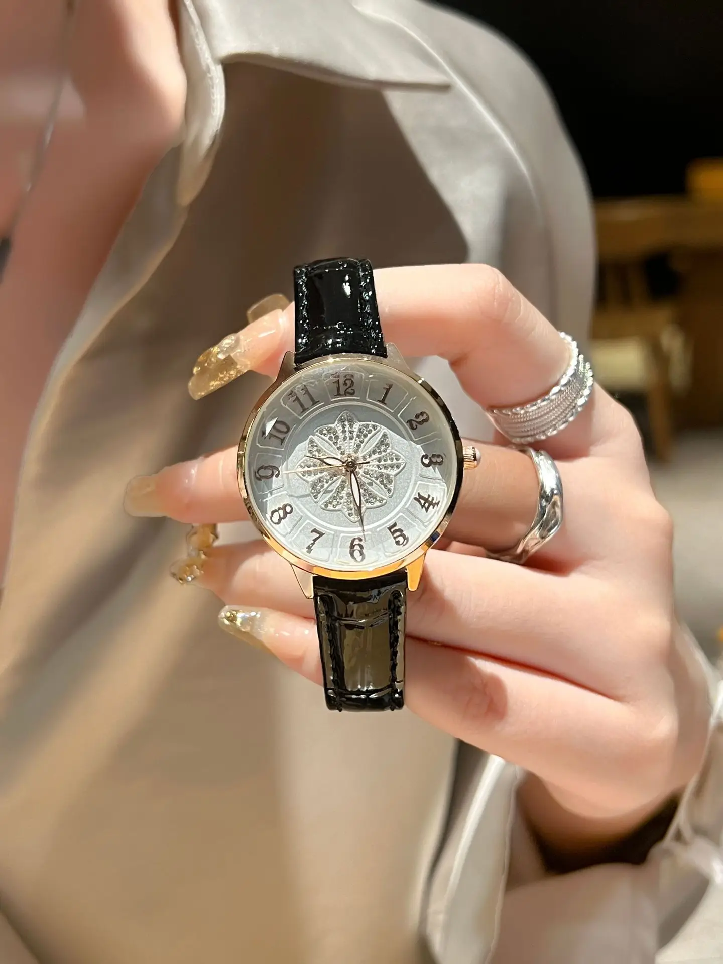 Women's Diamond Watch Belt Waterproof Quartz Wholesale Live Armani — feature 7