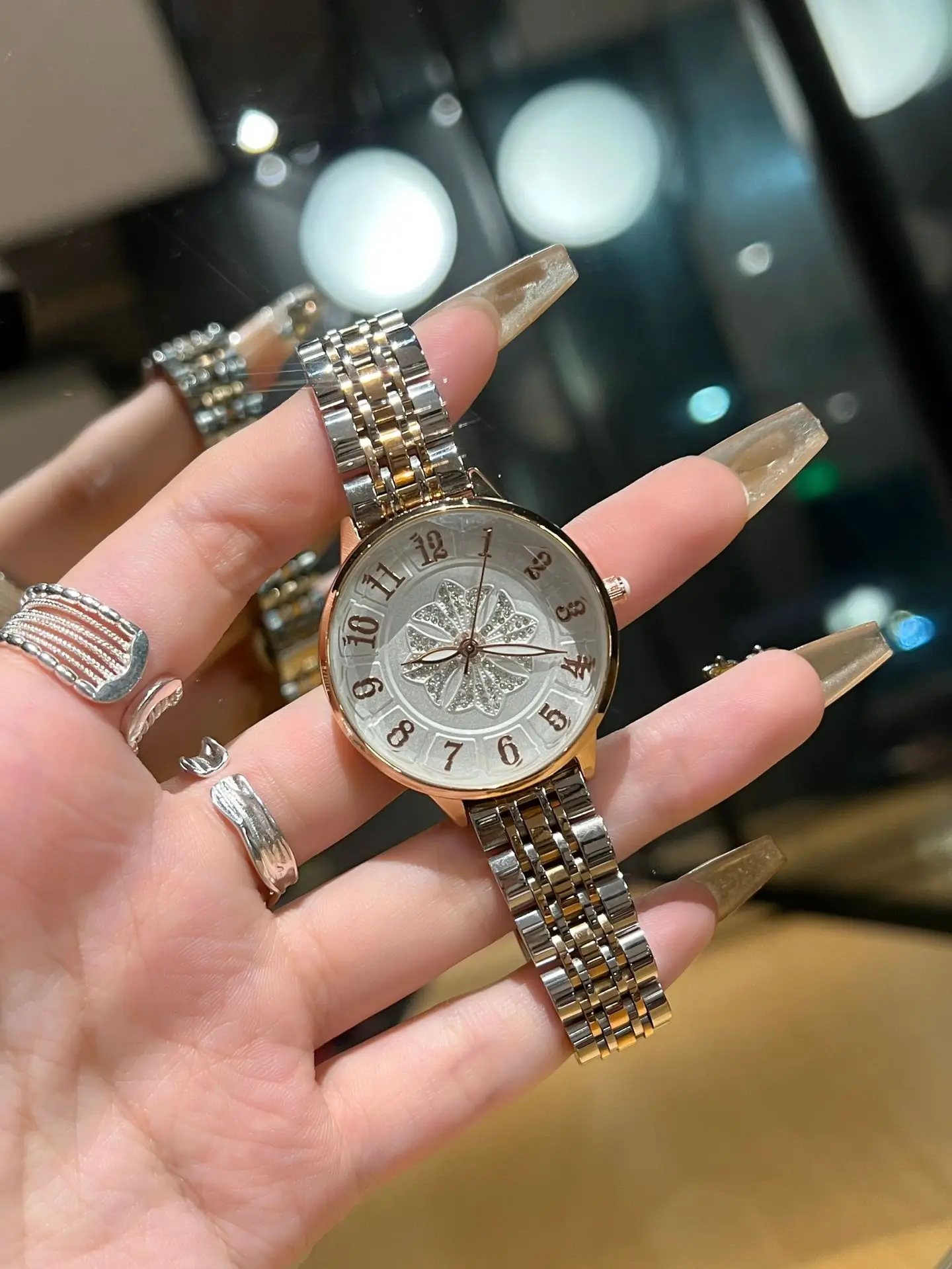 Women's Diamond Watch Belt Waterproof Quartz Wholesale Live Armani - Image 2