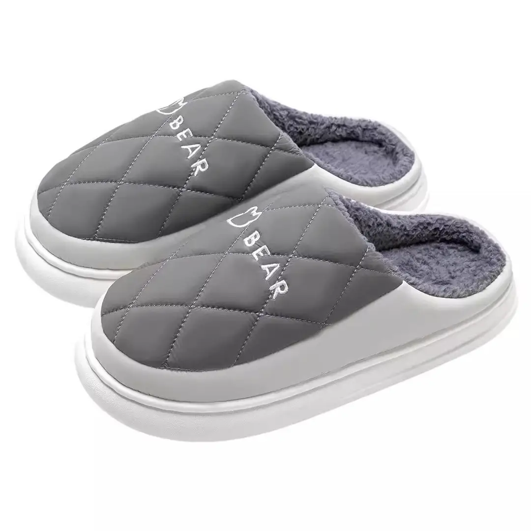 Autumn and winter new lightweight home cotton slippers women's indoor men's waterproof slippers women's thick-soled household cotton slippers men's wholesale - Image 10