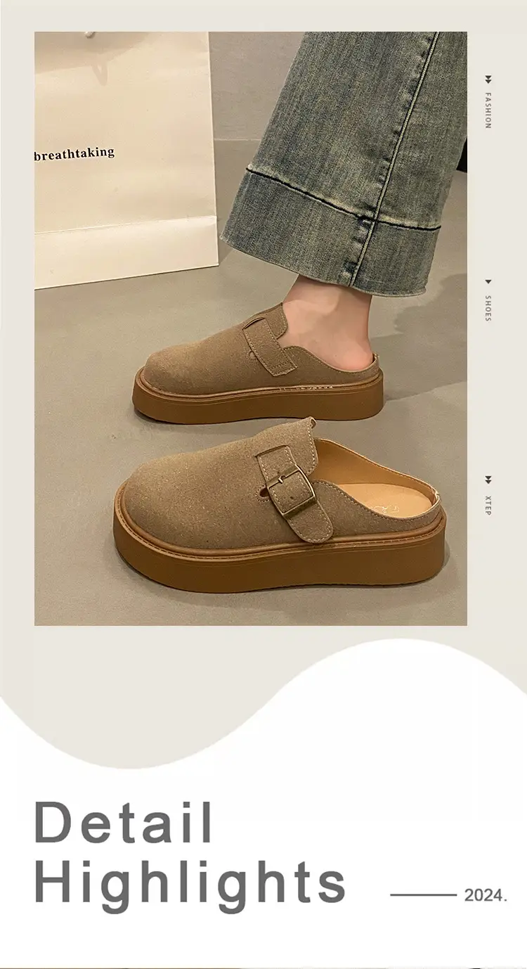 Vintage Brown Buckle Slip-on Shoes for Women 2024 — feature 12