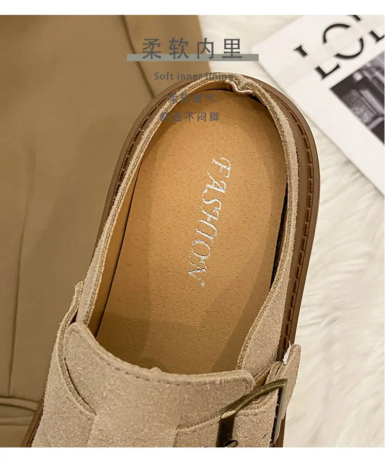 Vintage Brown Buckle Slip-on Shoes for Women 2024 — feature 15