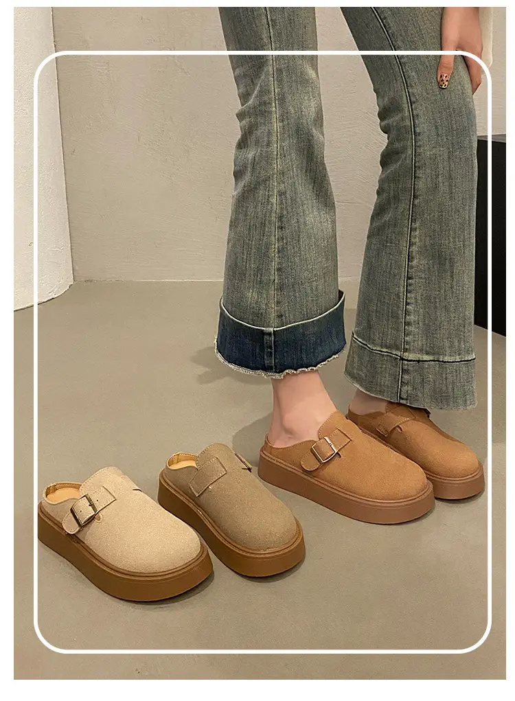 Vintage Brown Buckle Slip-on Shoes for Women 2024 — feature 3