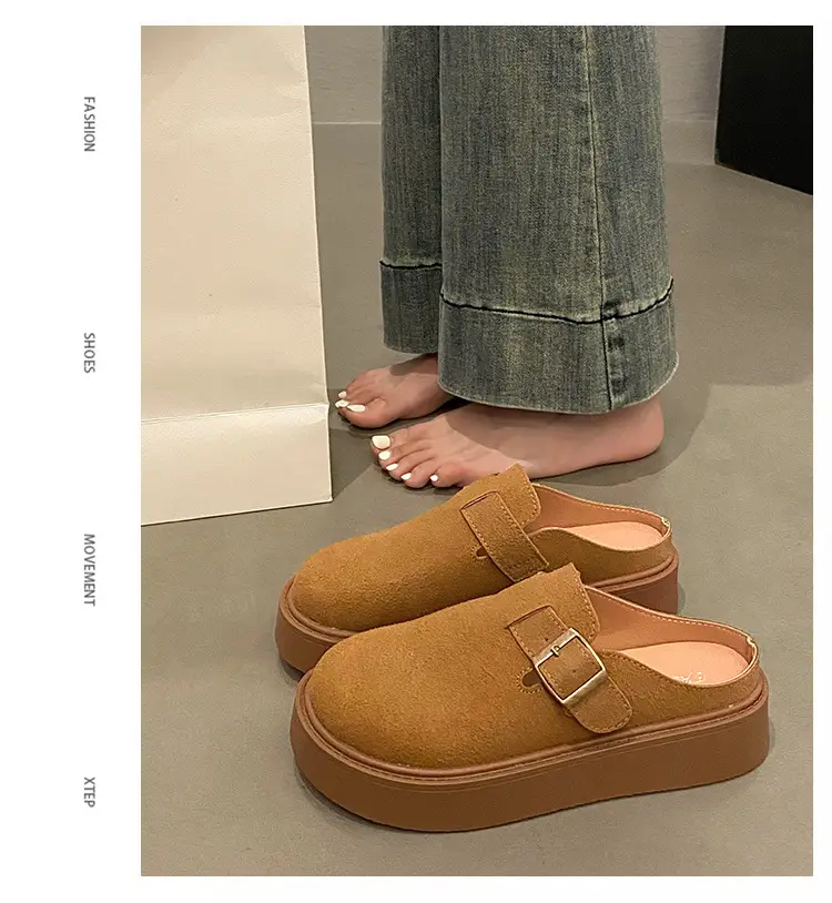 Vintage Brown Buckle Slip-on Shoes for Women 2024 — feature 4
