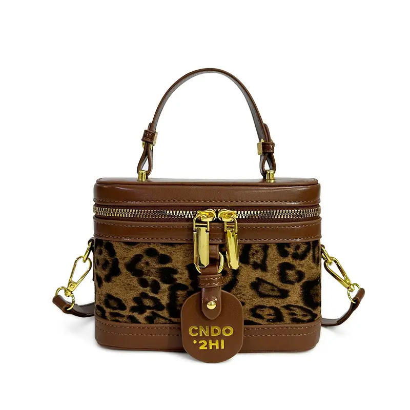 Women's Leopard Print Vintage Crossbody Bag 2024 - Image 3