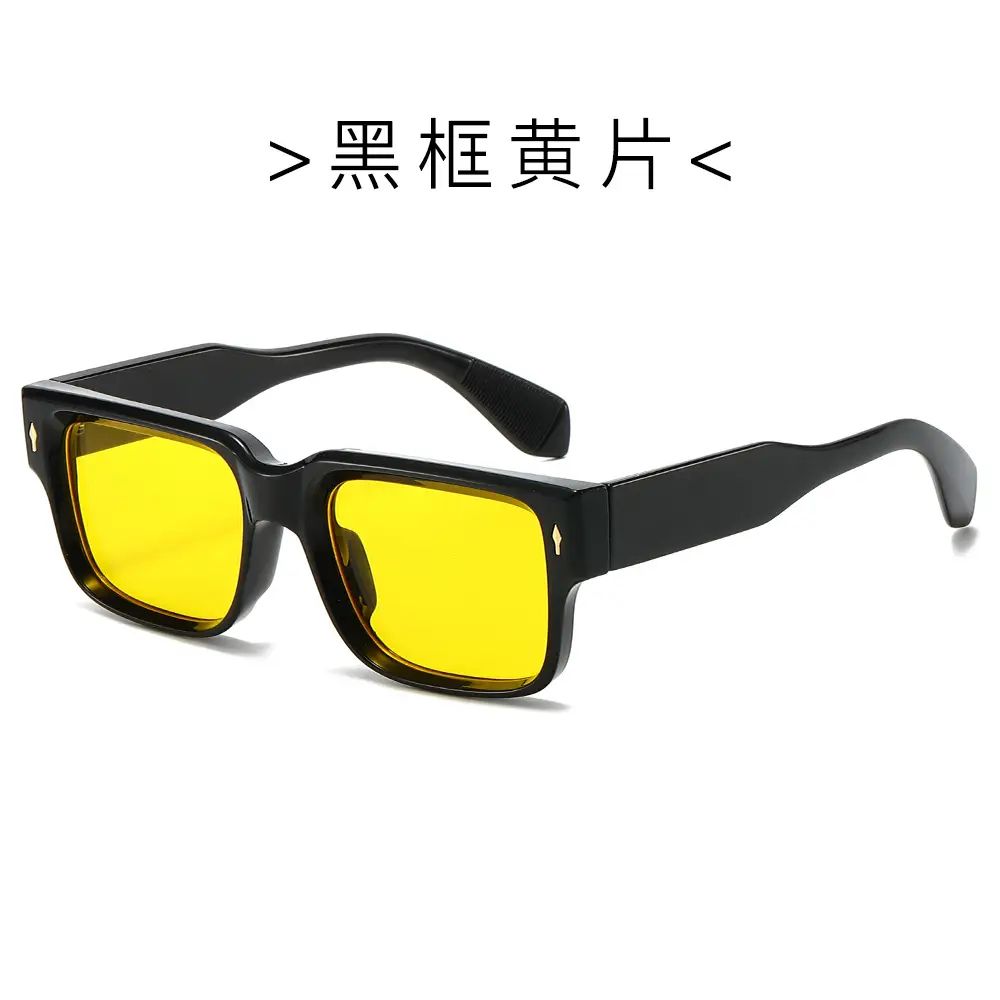 Cross-Border Square Frame Sunglasses Black European American - Image 4