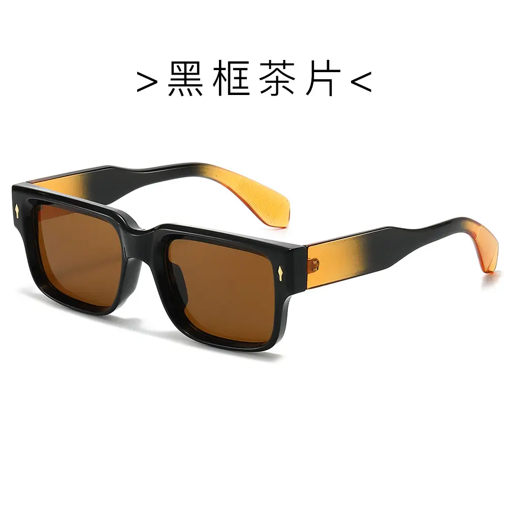 Cross-Border Square Frame Sunglasses Black European American - Image 5