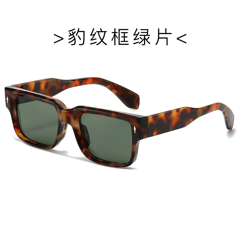 Cross-Border Square Frame Sunglasses Black European American - Image 7