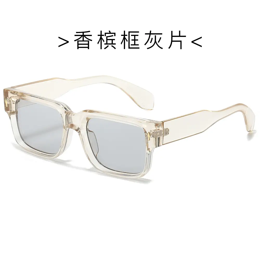 Cross-Border Square Frame Sunglasses Black European American - Image 8