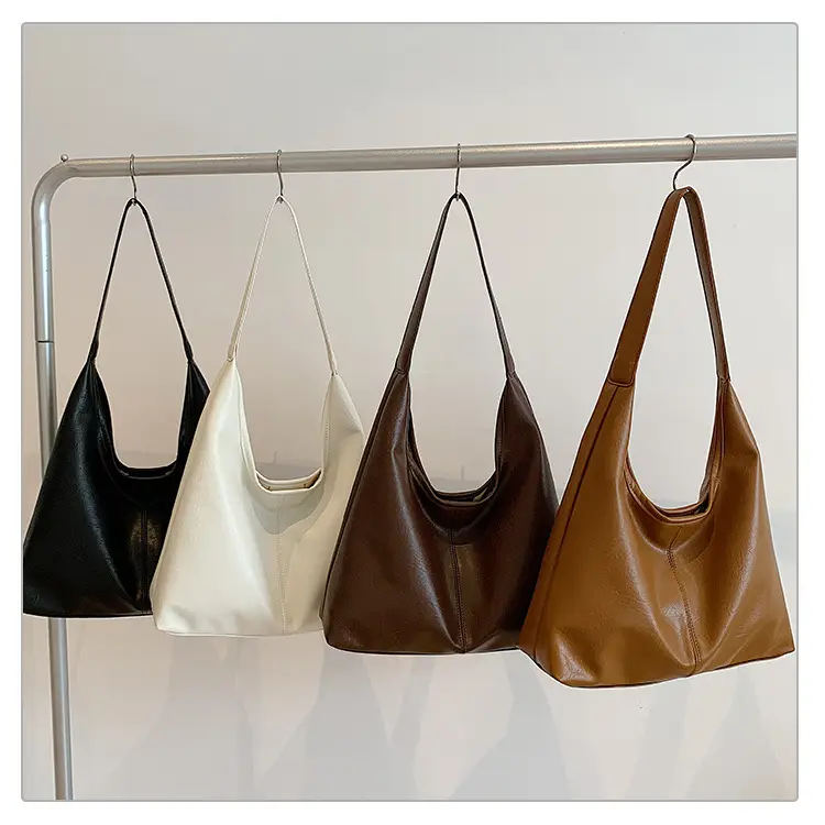 Brown Leather Shoulder Bag & Zipper Pouch Set — feature 24