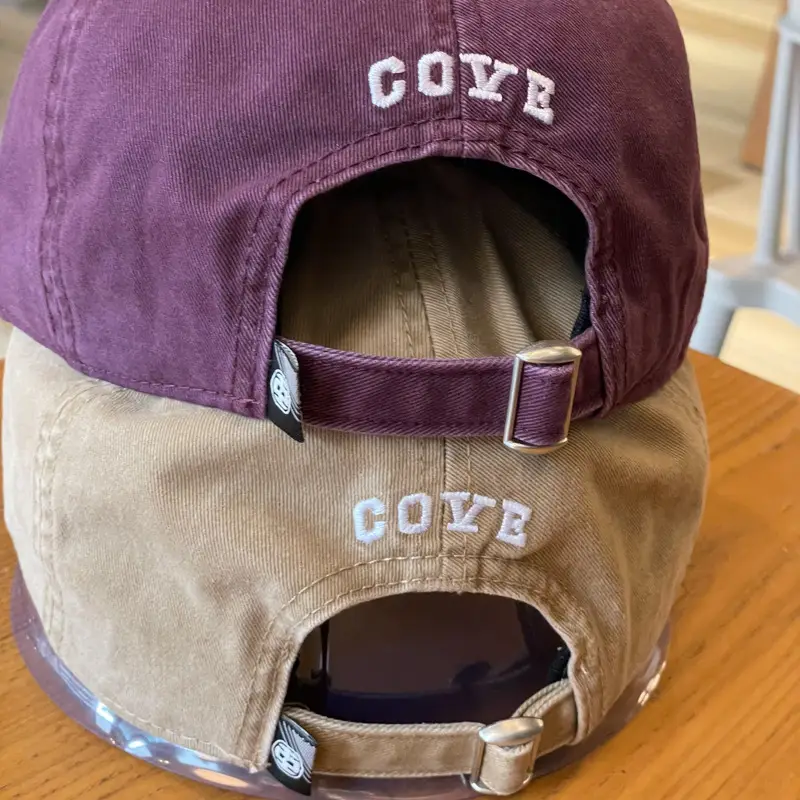 Women's Grey Wash Cotton Baseball Cap with Embroidered Letter — feature 13