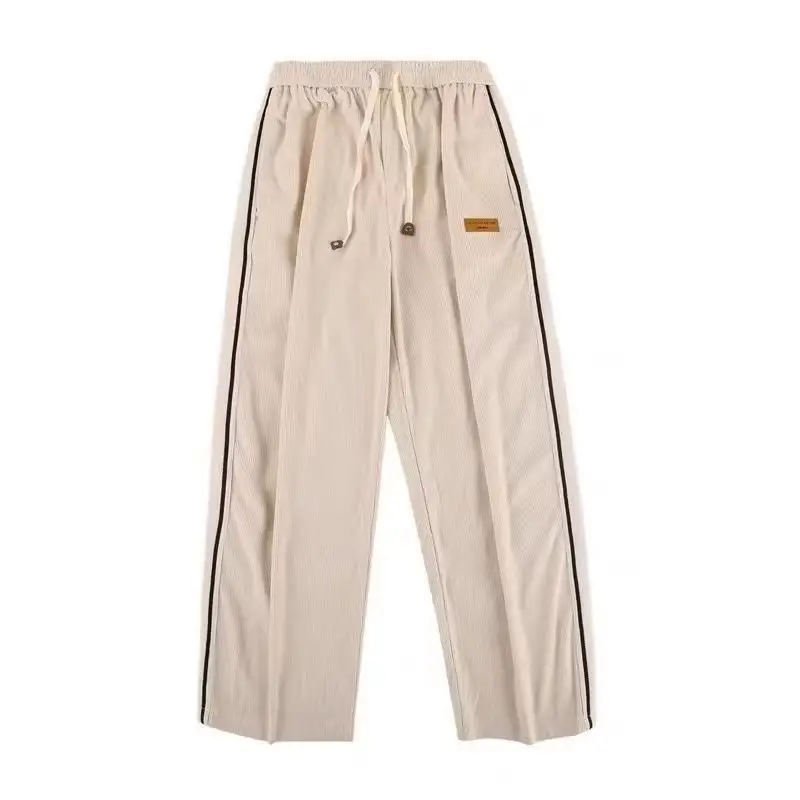 Autumn and Winter fleece-lined Thickened Wei Pants Corduroy Pants Men's Trendy Sports Pants Straight Loose American Casual