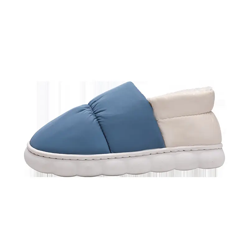 Men's Grey Fleece Warm Slippers Winter - Image 7
