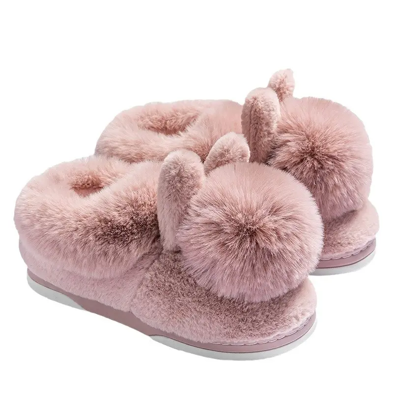 Women Wool Wool Slippers Winter Warm Non-Slip - Image 32