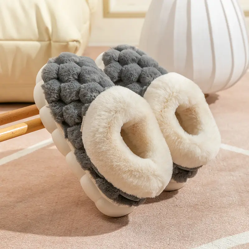 Women Wool Wool Slippers Winter Warm Non-Slip - Image 24