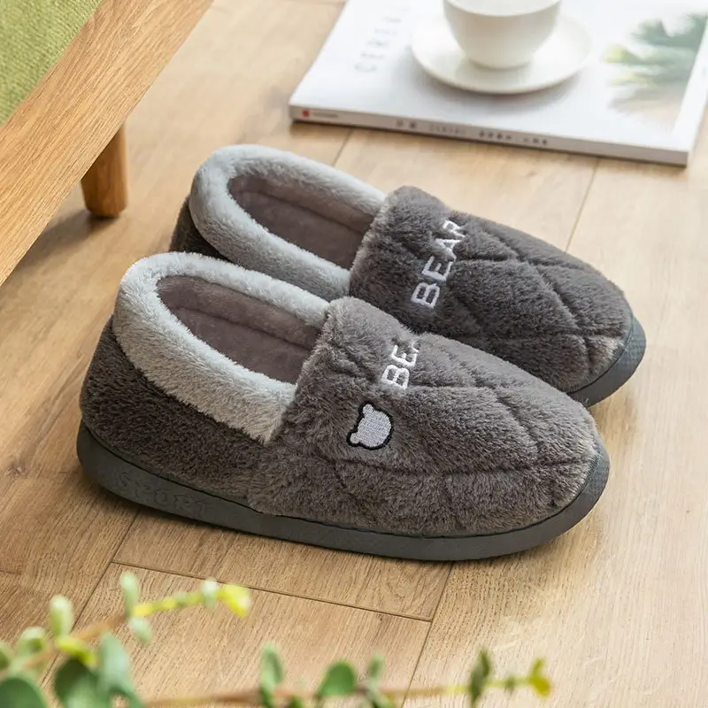 Women Wool Wool Slippers Winter Warm Non-Slip - Image 26