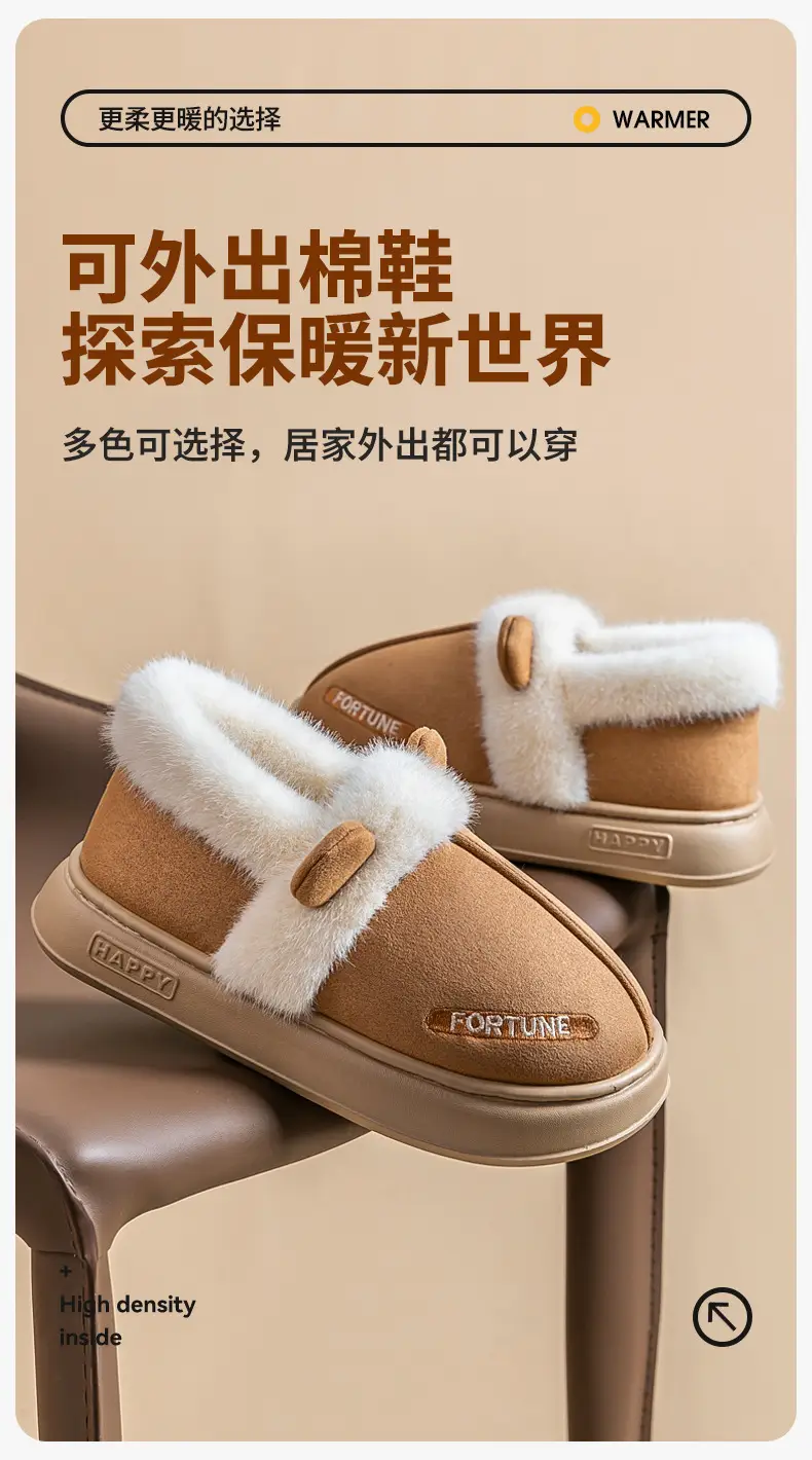 Chao Thick Warm Cotton Slippers Winter Women — feature 1