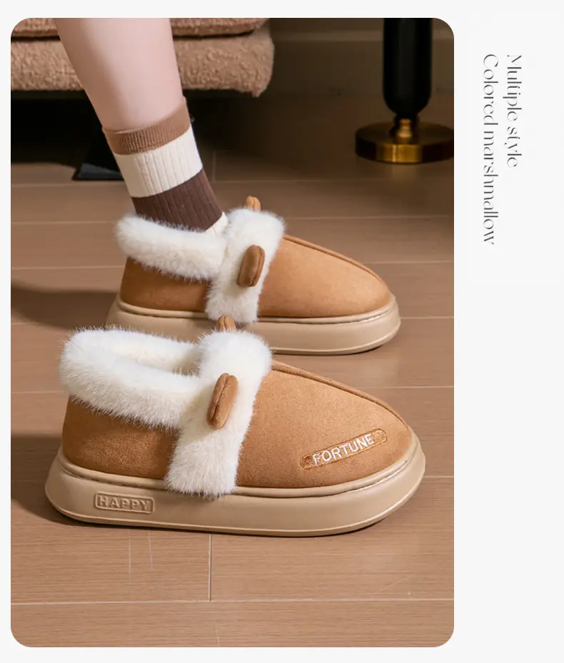 Chao Thick Warm Cotton Slippers Winter Women — feature 12