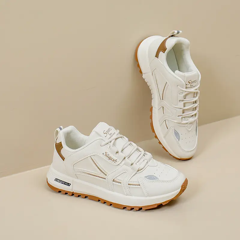 Cross-Border Dropshipping Sports Shoes for Women, Outdoor Morning Exercise Running Shoes, Women's Casual Shoes, White Shoes, Thick-Soled Dad Shoes for Women - Image 4