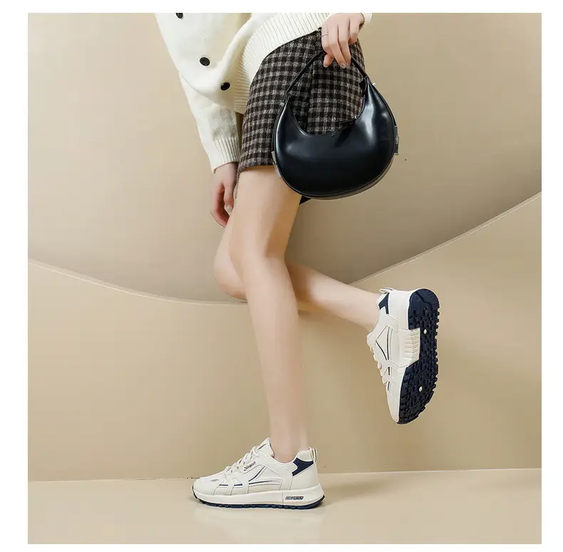 Cross-Border Dropshipping Sports Shoes for Women, Outdoor Morning Exercise Running Shoes, Women's Casual Shoes, White Shoes, Thick-Soled Dad Shoes for Women — feature 26