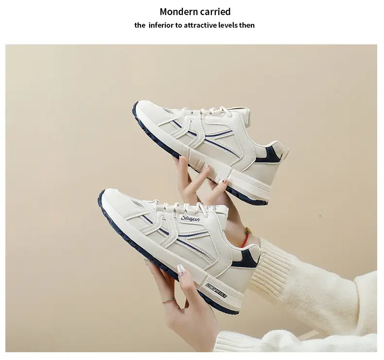 Cross-Border Dropshipping Sports Shoes for Women, Outdoor Morning Exercise Running Shoes, Women's Casual Shoes, White Shoes, Thick-Soled Dad Shoes for Women — feature 27
