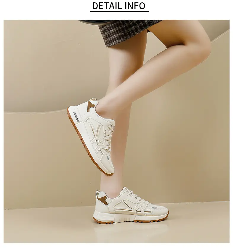 Cross-Border Dropshipping Sports Shoes for Women, Outdoor Morning Exercise Running Shoes, Women's Casual Shoes, White Shoes, Thick-Soled Dad Shoes for Women — feature 31