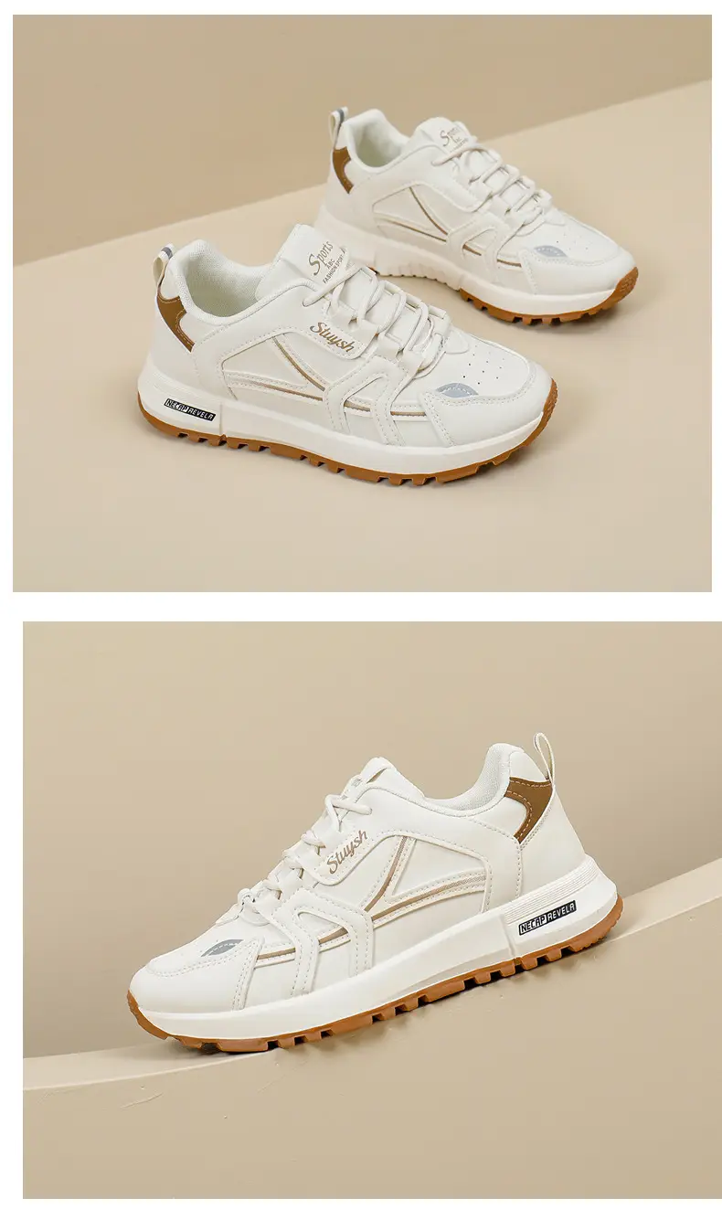 Cross-Border Dropshipping Sports Shoes for Women, Outdoor Morning Exercise Running Shoes, Women's Casual Shoes, White Shoes, Thick-Soled Dad Shoes for Women — feature 39
