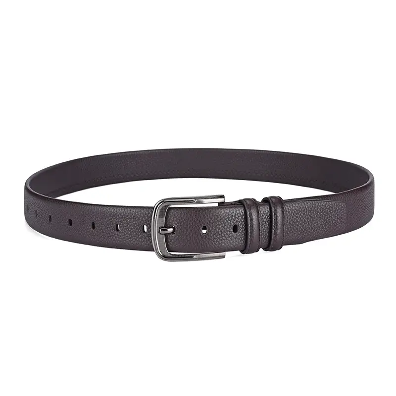 Men's Genuine Leather Belt with Hedge Litchi Pin Buckle — feature 8
