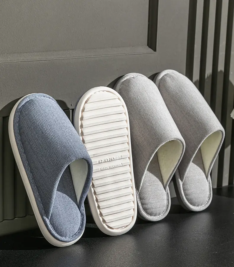 plus size cotton slippers men's autumn and winter indoor home wide foot fat large elderly non-slip soft bottom cloth slippers for men — feature 18