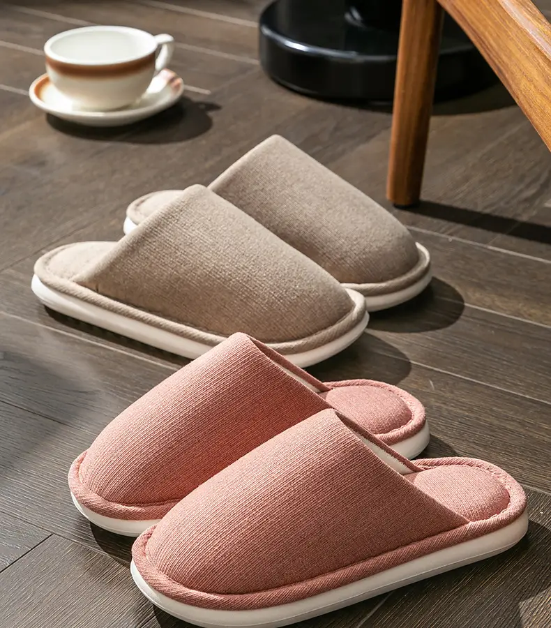 plus size cotton slippers men's autumn and winter indoor home wide foot fat large elderly non-slip soft bottom cloth slippers for men — feature 21