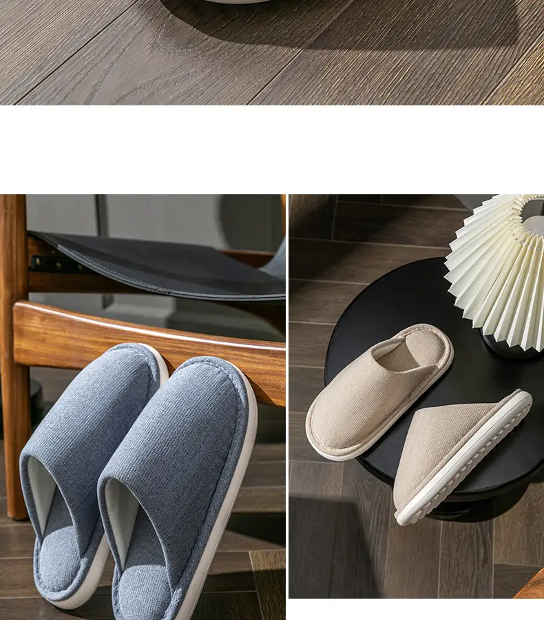 plus size cotton slippers men's autumn and winter indoor home wide foot fat large elderly non-slip soft bottom cloth slippers for men — feature 22