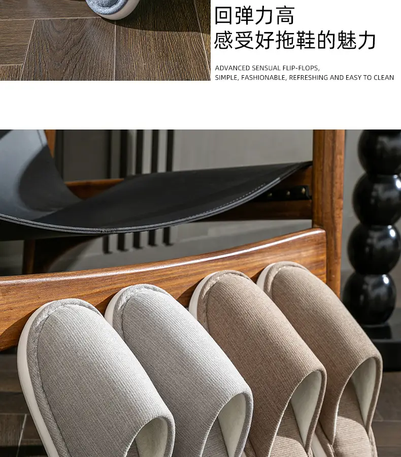 plus size cotton slippers men's autumn and winter indoor home wide foot fat large elderly non-slip soft bottom cloth slippers for men — feature 23