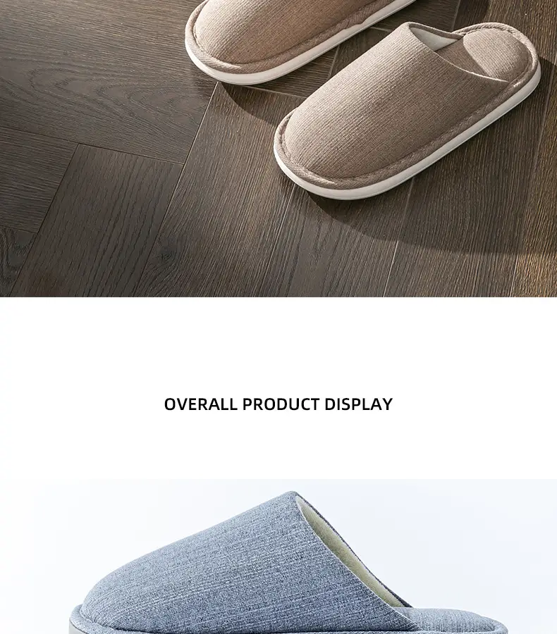 plus size cotton slippers men's autumn and winter indoor home wide foot fat large elderly non-slip soft bottom cloth slippers for men — feature 28