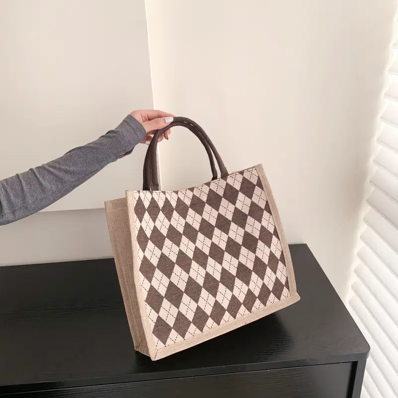 Women Striped Canvas Commuter Bag 2024 New — feature 15
