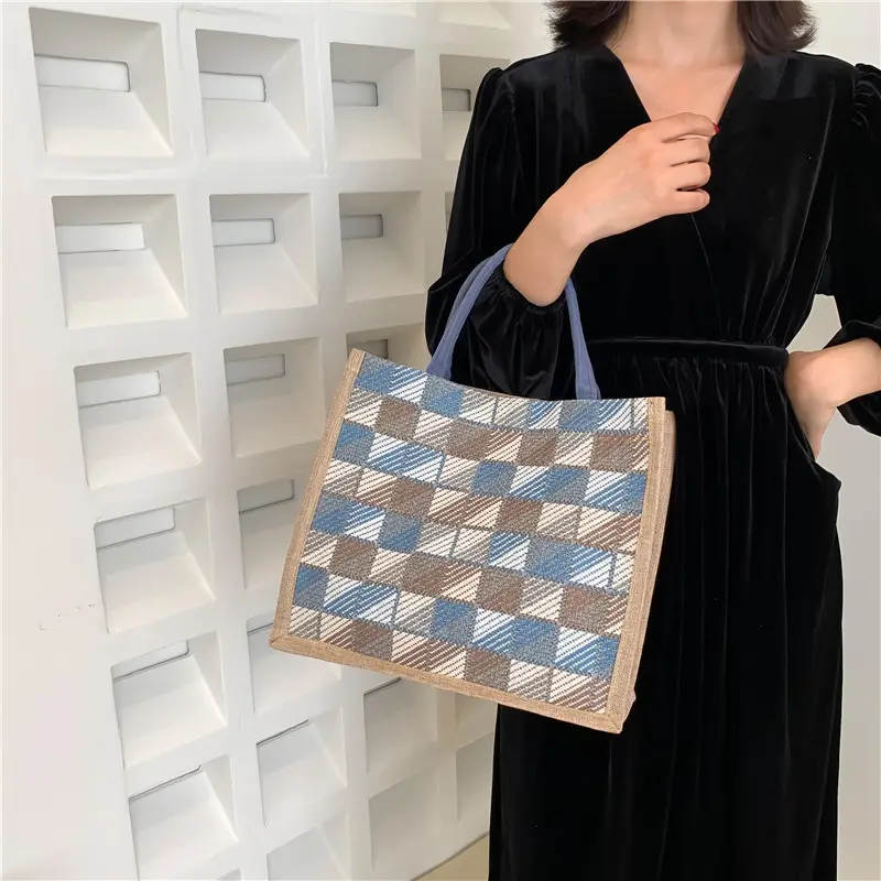 Women Striped Canvas Commuter Bag 2024 New — feature 16