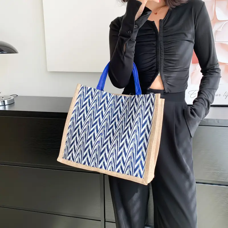 Women Striped Canvas Commuter Bag 2024 New — feature 6