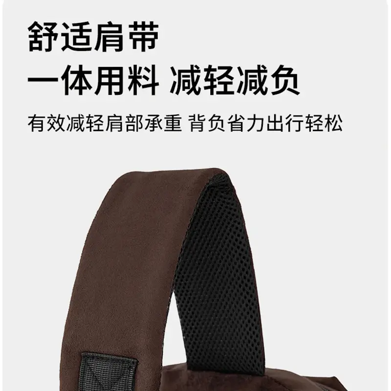 Women's Chest Bag Brown Crossbody Shoulder Bag Winter Autumn - Image 4