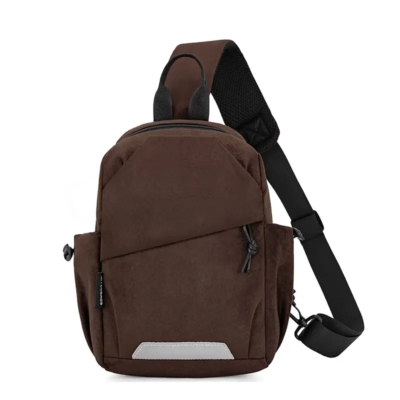 Women's Chest Bag Brown Crossbody Shoulder Bag Winter Autumn - Image 6