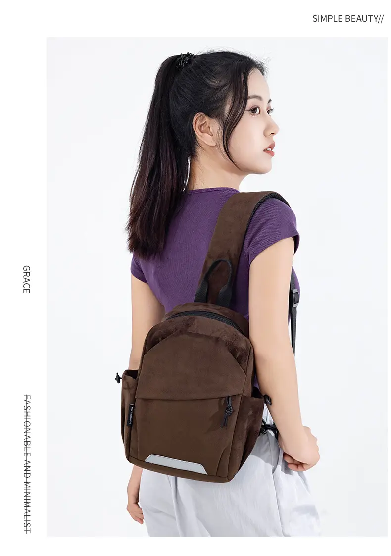 Women's Chest Bag Brown Crossbody Shoulder Bag Winter Autumn — feature 13
