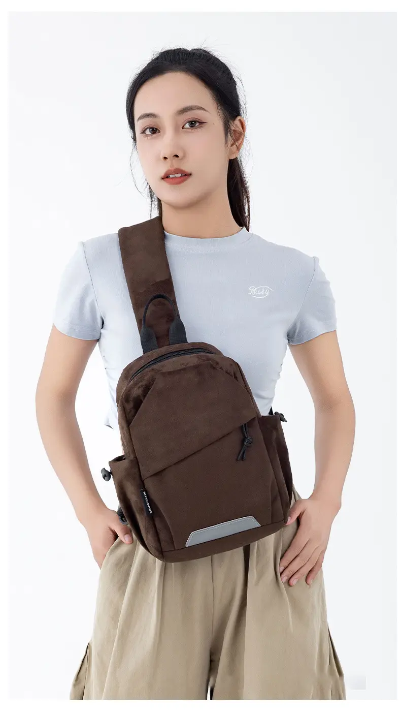 Women's Chest Bag Brown Crossbody Shoulder Bag Winter Autumn — feature 18