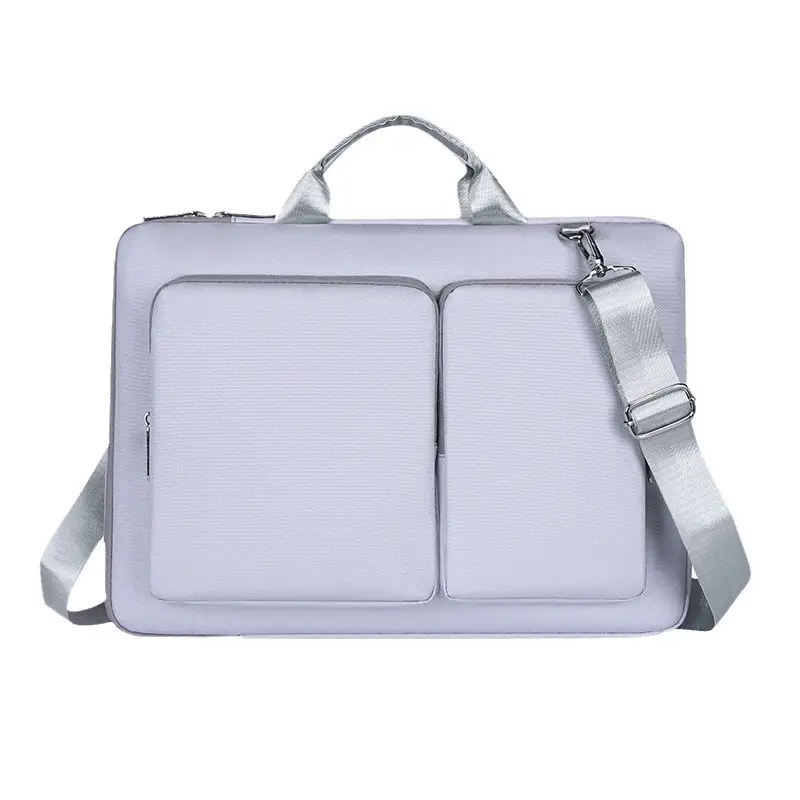 Pink Multi-Compartment Laptop Shoulder Bag - Image 9