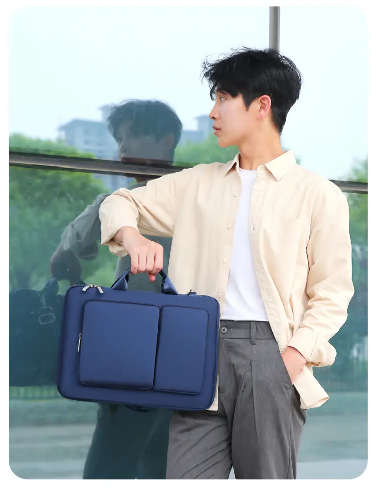 Pink Multi-Compartment Laptop Shoulder Bag — feature 10