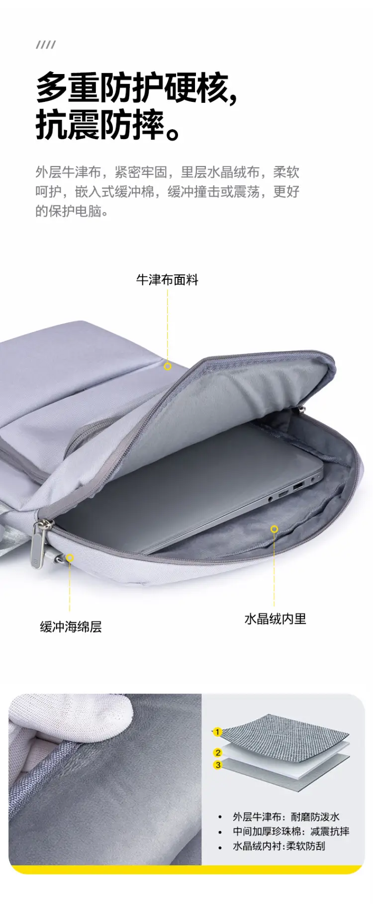 Pink Multi-Compartment Laptop Shoulder Bag — feature 17