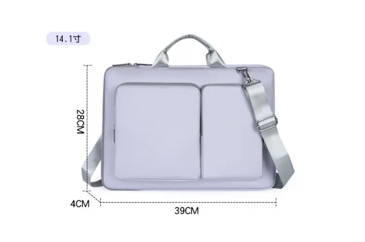Pink Multi-Compartment Laptop Shoulder Bag — feature 4