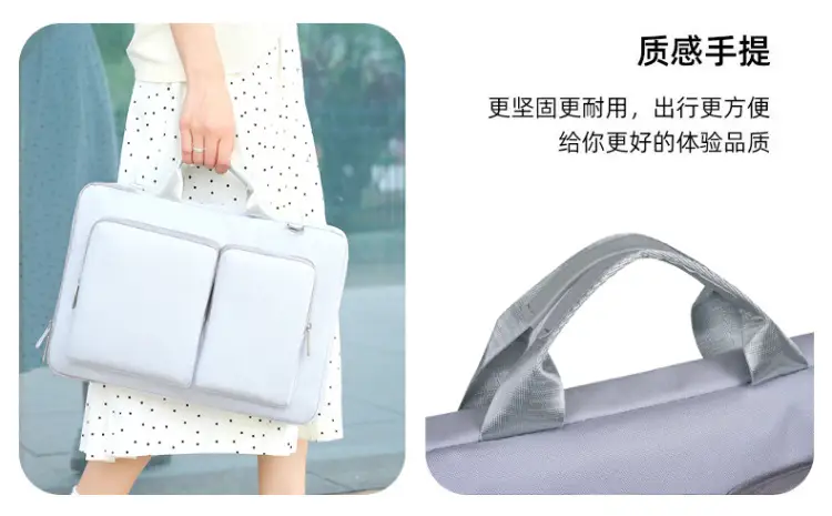 Pink Multi-Compartment Laptop Shoulder Bag — feature 9