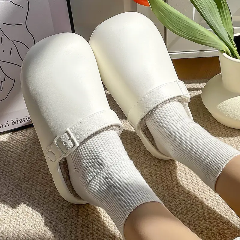 Birkenstock Cotton Slippers for Women, Autumn and Winter 2026 New Model, Thick-Soled, Waterproof, Warm, Fleece-Lined, Non-Slip, Indoor Home Maternity Shoes - Image 6