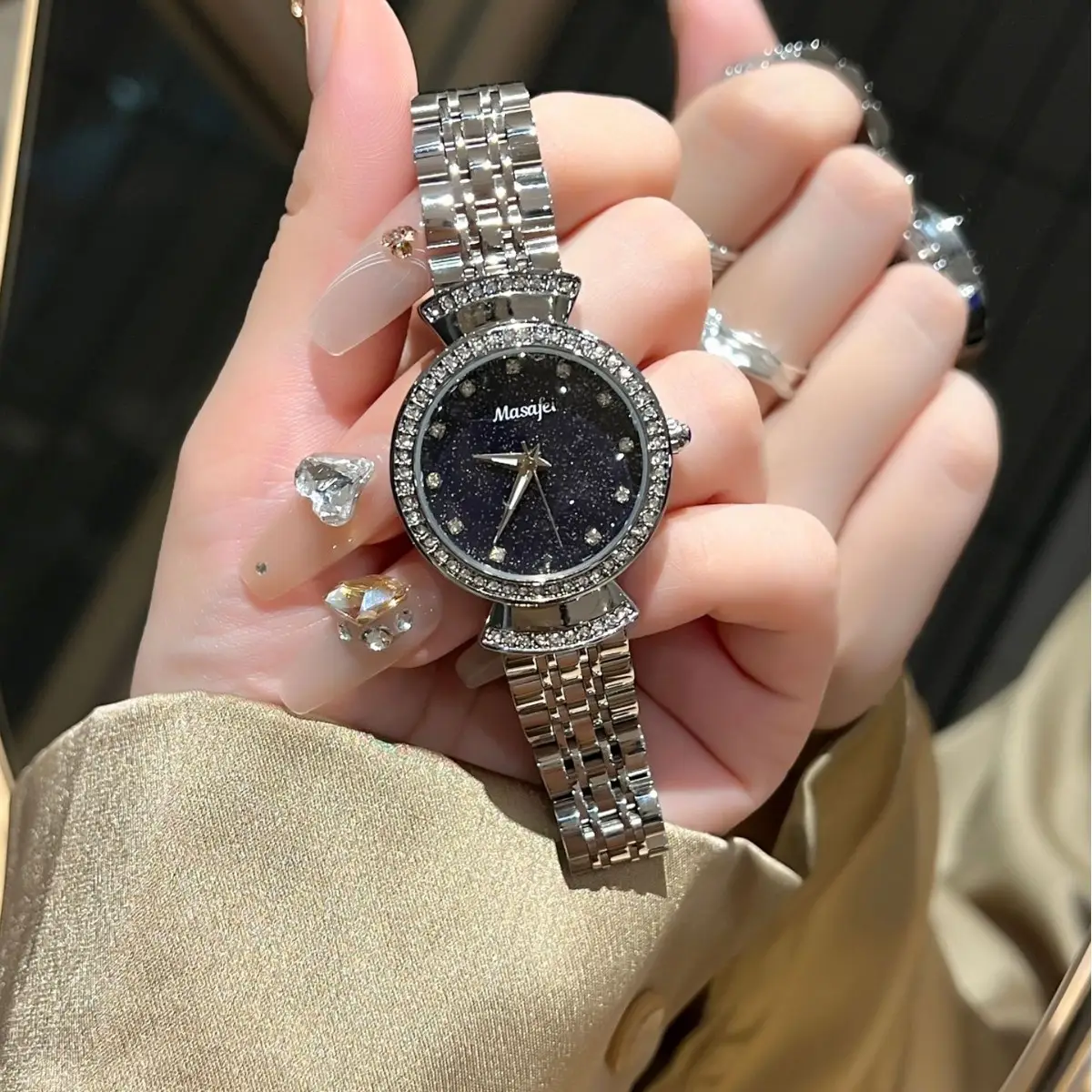 Women's Starry Sky Watch with Diamond Belt - Image 6