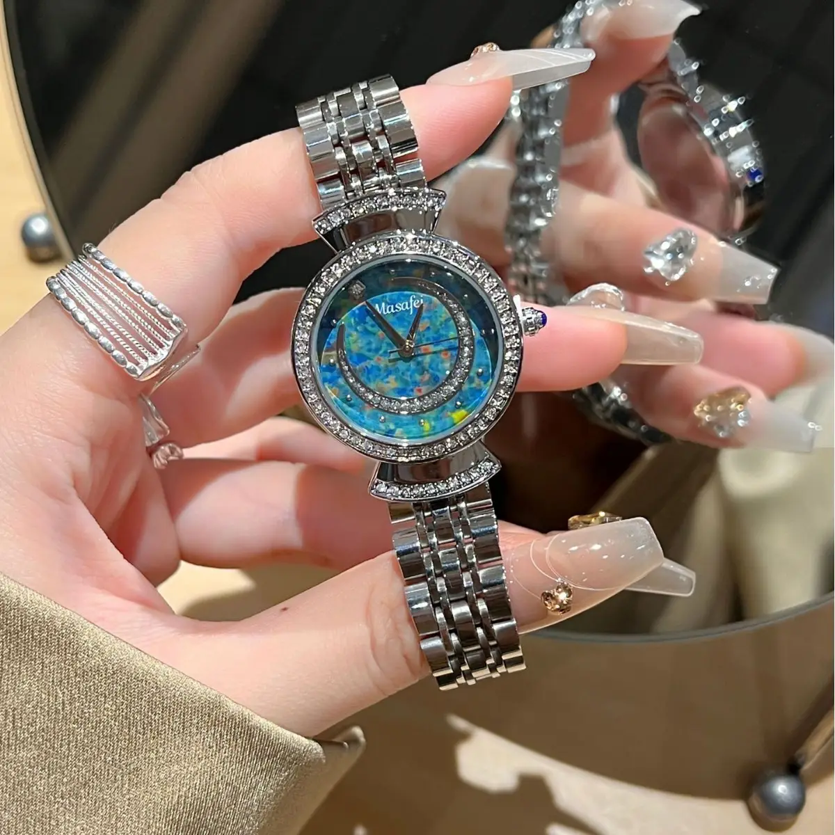 Women's Starry Sky Watch with Diamond Belt - Image 7