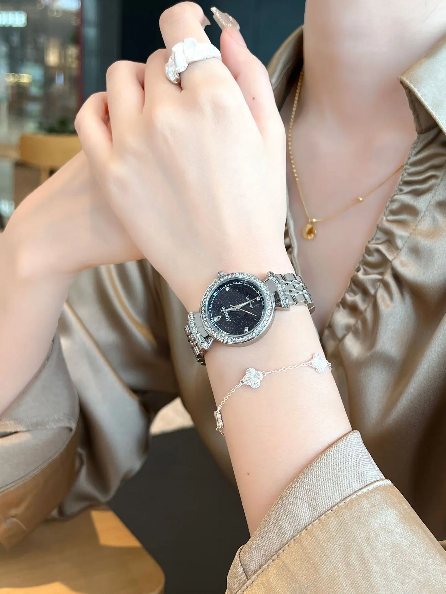 Women's Starry Sky Watch with Diamond Belt - Image 3
