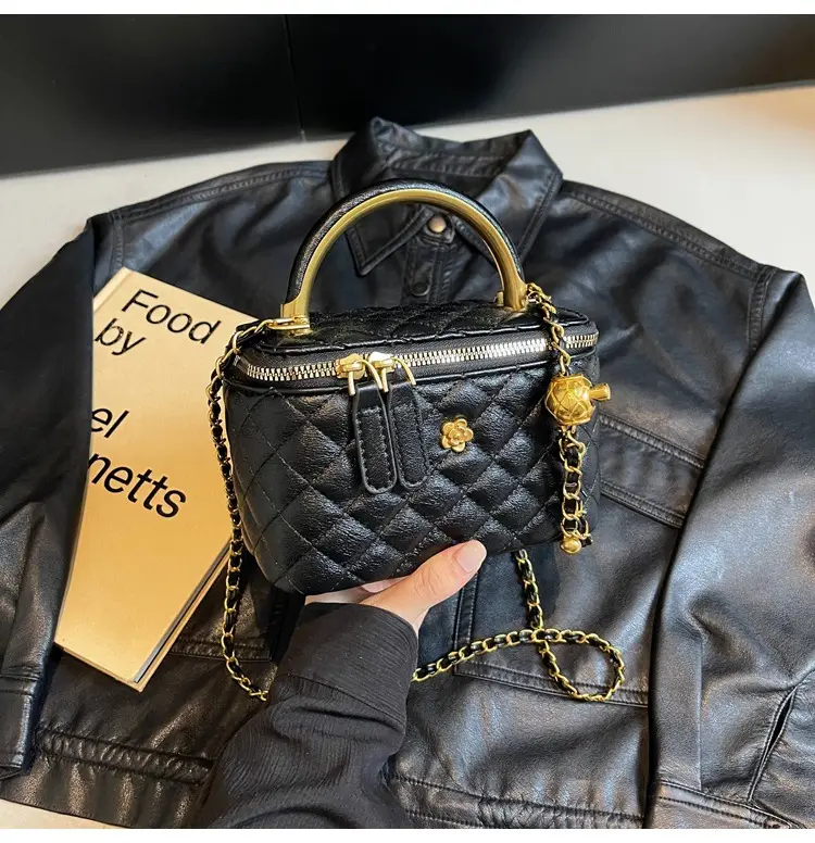 Quilted Chain Handbag Maroon Women Shoulder Bag — feature 34