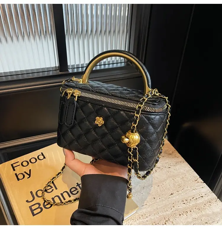 Quilted Chain Handbag Maroon Women Shoulder Bag — feature 41